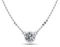 Simply Solitaire Bezel Set Diamond Pendant Lab-Grown Diamond  with 1.00 ct.(finished) 6.5mm