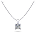 Perfect Princess Diamond Pendant Lab-Grown Diamond  with 1.00 ct.(finished) 5.5mm