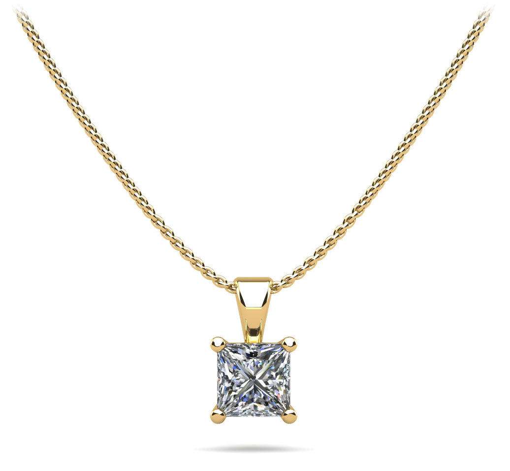 Perfect Princess Diamond Pendant Diamond  with 0.50 ct.(finished) 4.5mm