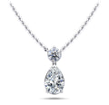 Round and Pear Diamond Pendant Diamond  with 0.49 ct.(finished) 6x4mm, 3.7mm