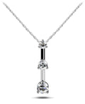 Three Stone Pendant Lab-Grown Diamond  with 0.51 ct.(finished) 2.7mm, 3.4mm, 4.2mm