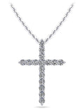 Timeless Cross Diamond Necklace Lab-Grown Diamond  with 0.96 ct.(finished) 2.5mm