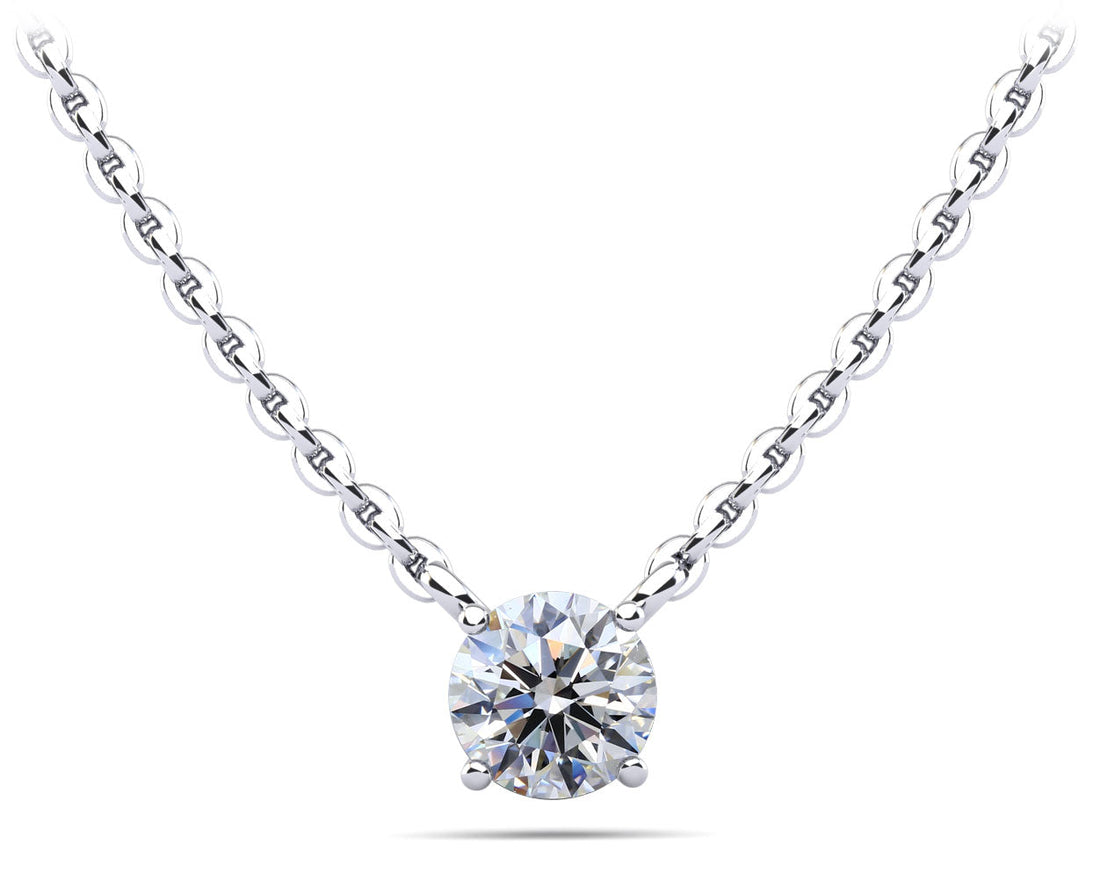 Round Brilliant Diamond Solitaire Pendant Diamond  with 3.00 ct.(finished) 9.3mm