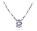 Oval Cut Vertical Diamond Solitaire Pendant Diamond  with 2.00 ct.(finished) 9x7mm