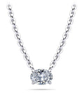 Oval Cut Horizontal Diamond Solitaire Pendant Diamond  with 0.33 ct.(finished) 5x3mm