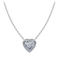 Perfect Heart Halo Diamond Pendant Lab-Grown Diamond  with 1.63 ct. (1.50 ct. center diamond)