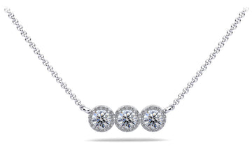 Triple Brilliance Diamond Necklace Lab-Grown Diamond  with 2.29 ct.(finished) 1.1mm, 5.5mm