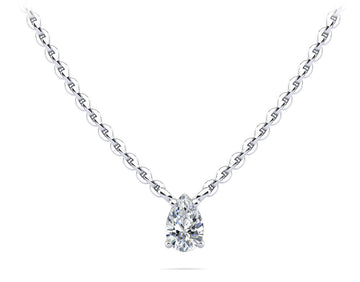 Solitaire Pear Shape Diamond Pendant Diamond  with 0.30 ct.(finished) 6x4mm