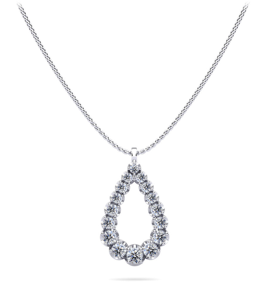 Brilliant Cut Graduated Diamond Pendant Lab-Grown Diamond  with 0.54 ct.(finished)