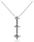 Triple Offset Diamond Pendant Diamond  with 0.28 ct.(finished) 1.8mm, 2.4mm, 2.8mm