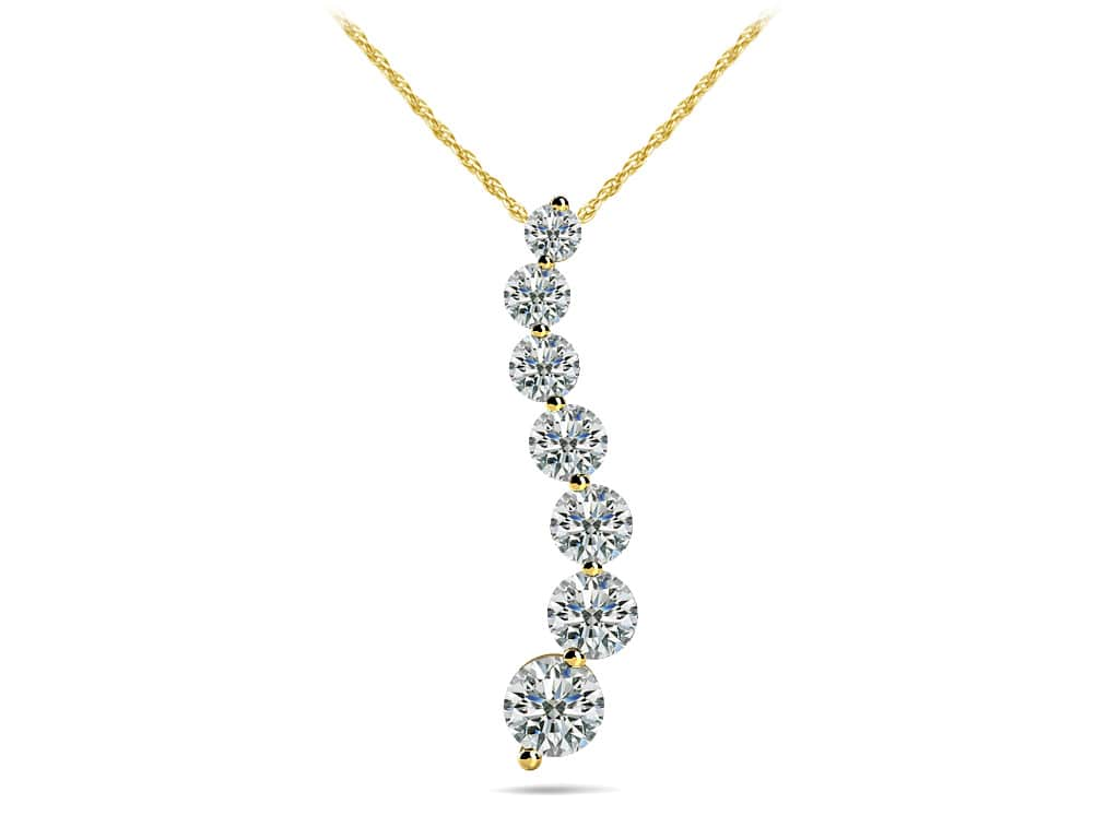 Classic Diamond Journey Necklace Diamond  with 0.82 ct.(finished)