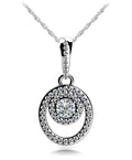 Circle And Oval Diamond Pendant Diamond  with 0.44 ct.(finished) 1.1mm, 3mm