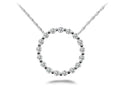 Stunning Diamond Circle Pendant Diamond  with 0.37 ct.(finished) 1.7mm