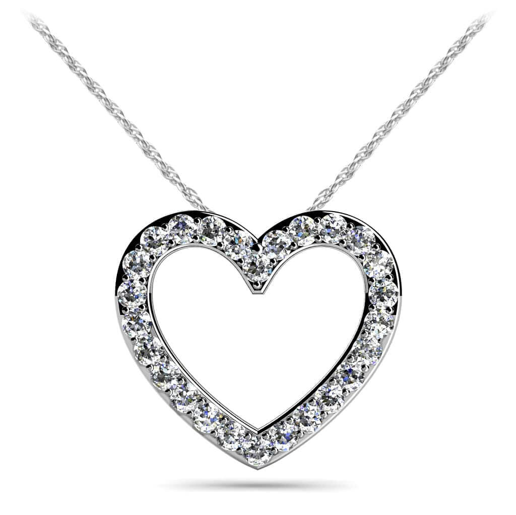 Perfect Diamond Heart Pendant Diamond  with 0.45 ct.(finished) 1.5mm