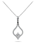 Inverted Heart Diamond Pendant Lab-Grown Diamond  with 0.73 ct.(finished) 1.2mm, 1.5mm, 2.4mm