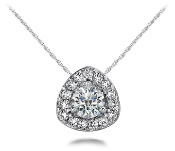 Rounded Triangle Diamond Pendant Diamond  with 0.43 ct.(finished) 1.2mm, 4.3mm