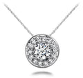 Round Diamond Centered Pendant Diamond  with 0.44 ct.(finished) 1.2mm, 4.3mm