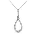 Diamond Lined Designer Teardrop Pendant Lab-Grown Diamond  with 0.98 ct.(finished)