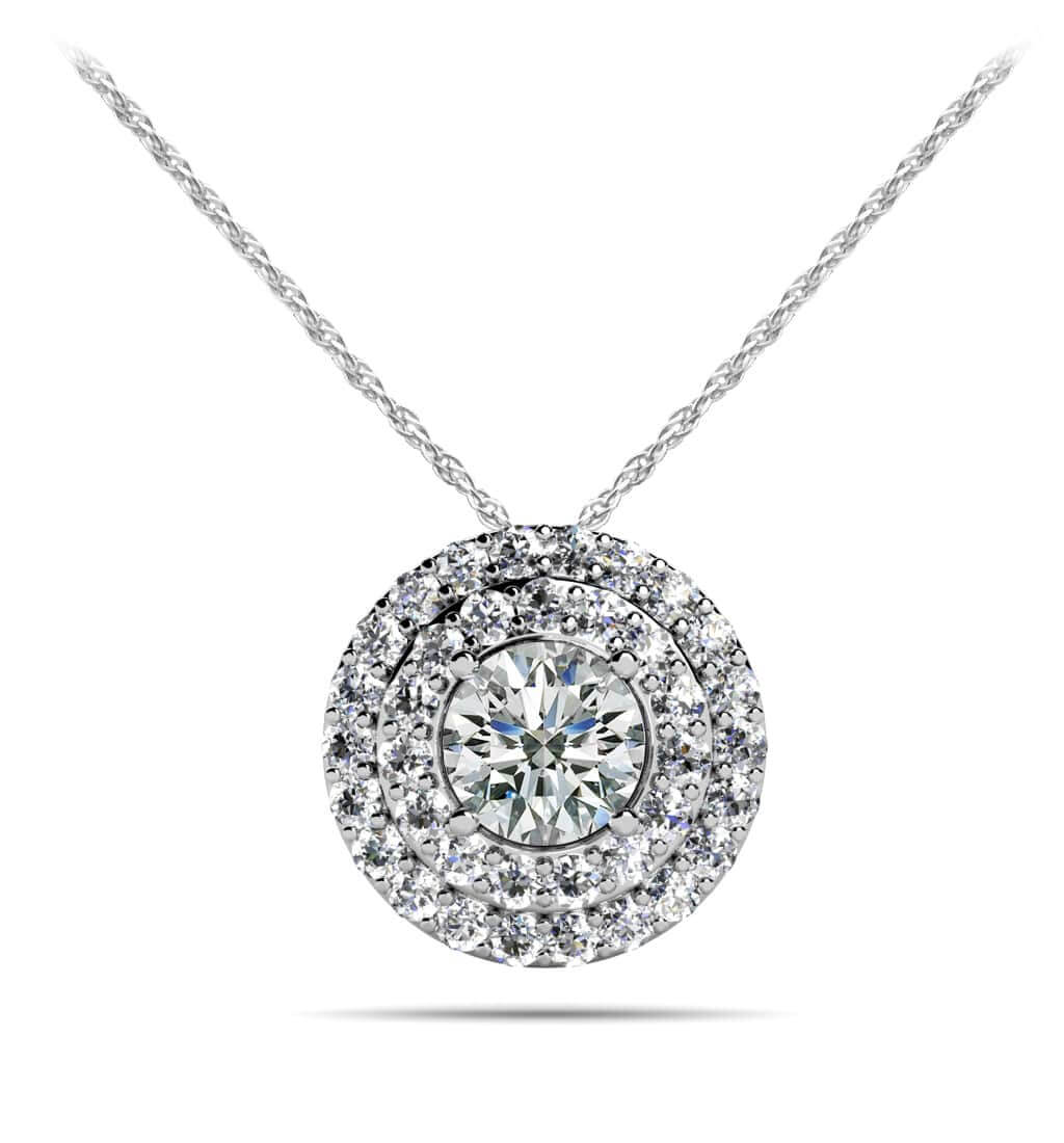 Surrounded By Sparkle Diamond Pendant Diamond  with 0.26 ct. (0.11 ct. center diamond)