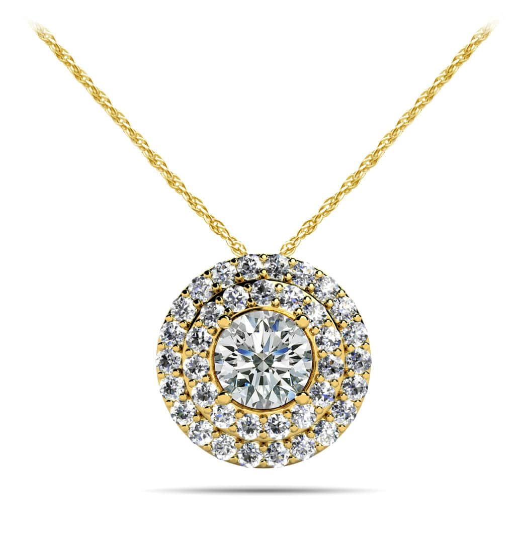 Surrounded By Sparkle Diamond Pendant Diamond  with 0.55 ct. (0.35 ct. center diamond)