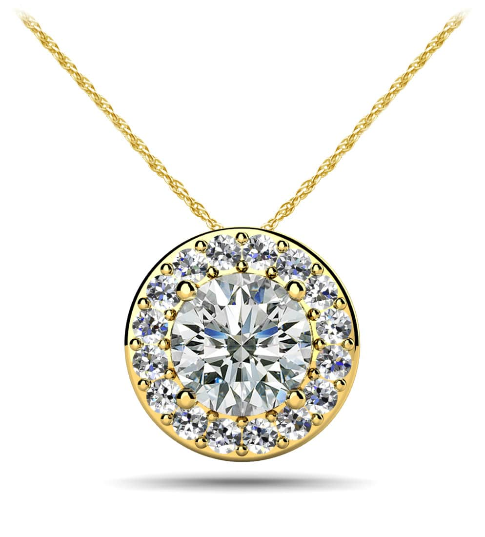 Surrounded With Love Diamond Pendant Diamond  with 0.49 ct. (0.41 ct. center diamond)