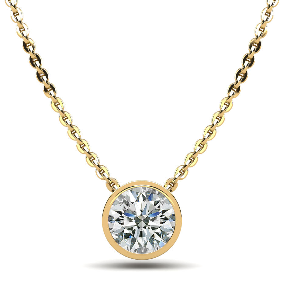 Solitaire Brilliant Round Diamond Pendant Diamond  with 0.50 ct.(finished) 5mm