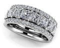 Luxurious Princess Cut Diamond Frame Ring Diamond  with 1.23 ct.(finished) 1.1mm, 2.5mm