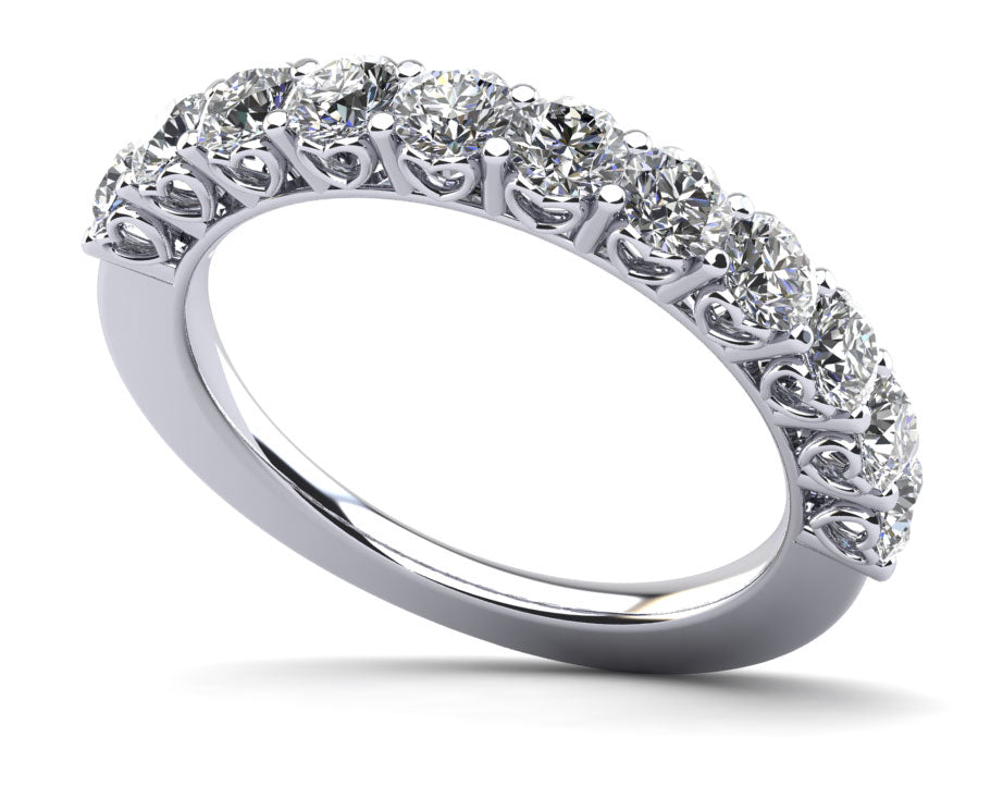 Brilliant Sweetheart Diamond Anniversary Ring Lab-Grown Diamond  with 1.44 ct.(finished) 3.5mm