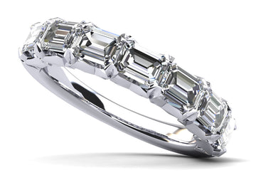 Emerald Cut Dreams Diamond Anniversary Ring Lab-Grown Diamond  with 1.35 ct.(finished) 3.5x2.5mm