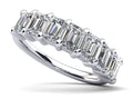 Seven Stone Emerald Cut Diamond Anniversary Ring Lab-Grown Diamond  with 1.40 ct.(finished) 4x3mm