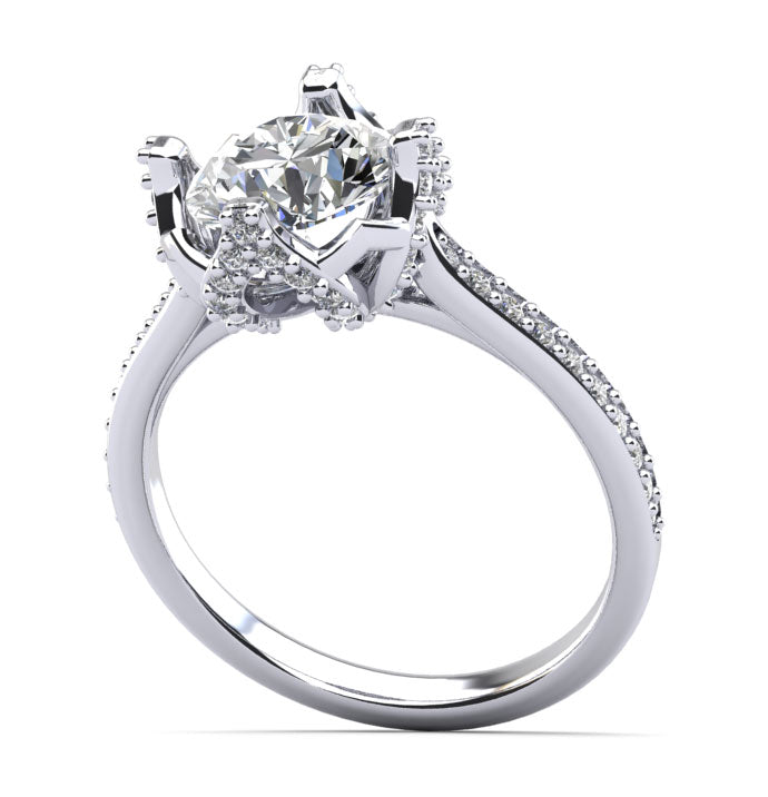 Royal Crown Diamond Ring Lab-Grown Diamond  with 1.37 ct. (1.00 ct. center diamond)