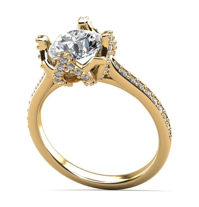 Royal Crown Diamond Ring Lab-Grown Diamond  with 1.37 ct. (1.00 ct. center diamond)