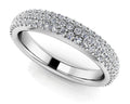 Triple Row Pave Diamond Eternity Band Lab-Grown Diamond  with 1.13 ct.(finished) 1.1mm