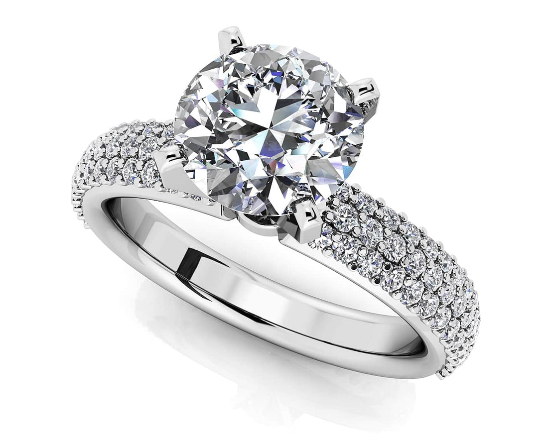 Ever After Four Prong Diamond Engagement Ring Diamond  with 1.67 ct. (1.25 ct. center diamond)