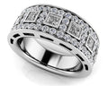 Princess Cut Four Row Diamond Ring Lab-Grown Diamond  with 2.00 ct.(finished) 1.6mm, 3.0mm