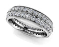 Milgrain Edge Double Row Eternity Diamond Ring Lab-Grown Diamond  with 1.09 ct.(finished) 1.4mm