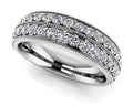 Milgrain Edge Double Row Diamond Ring Lab-Grown Diamond  with 0.99 ct.(finished) 1.9mm