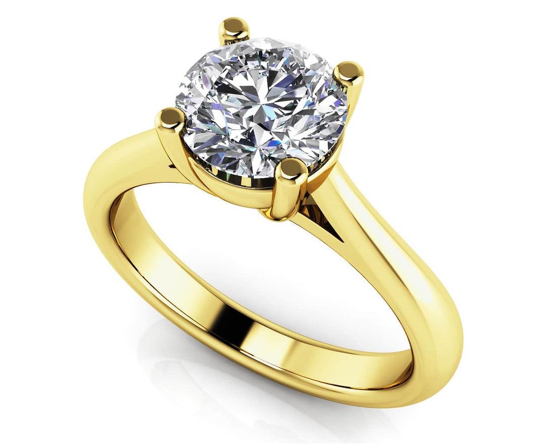 Classic Four Prong Round Cut Solitaire Ring Diamond  with 0.75 ct. (0.75 ct. center diamond)