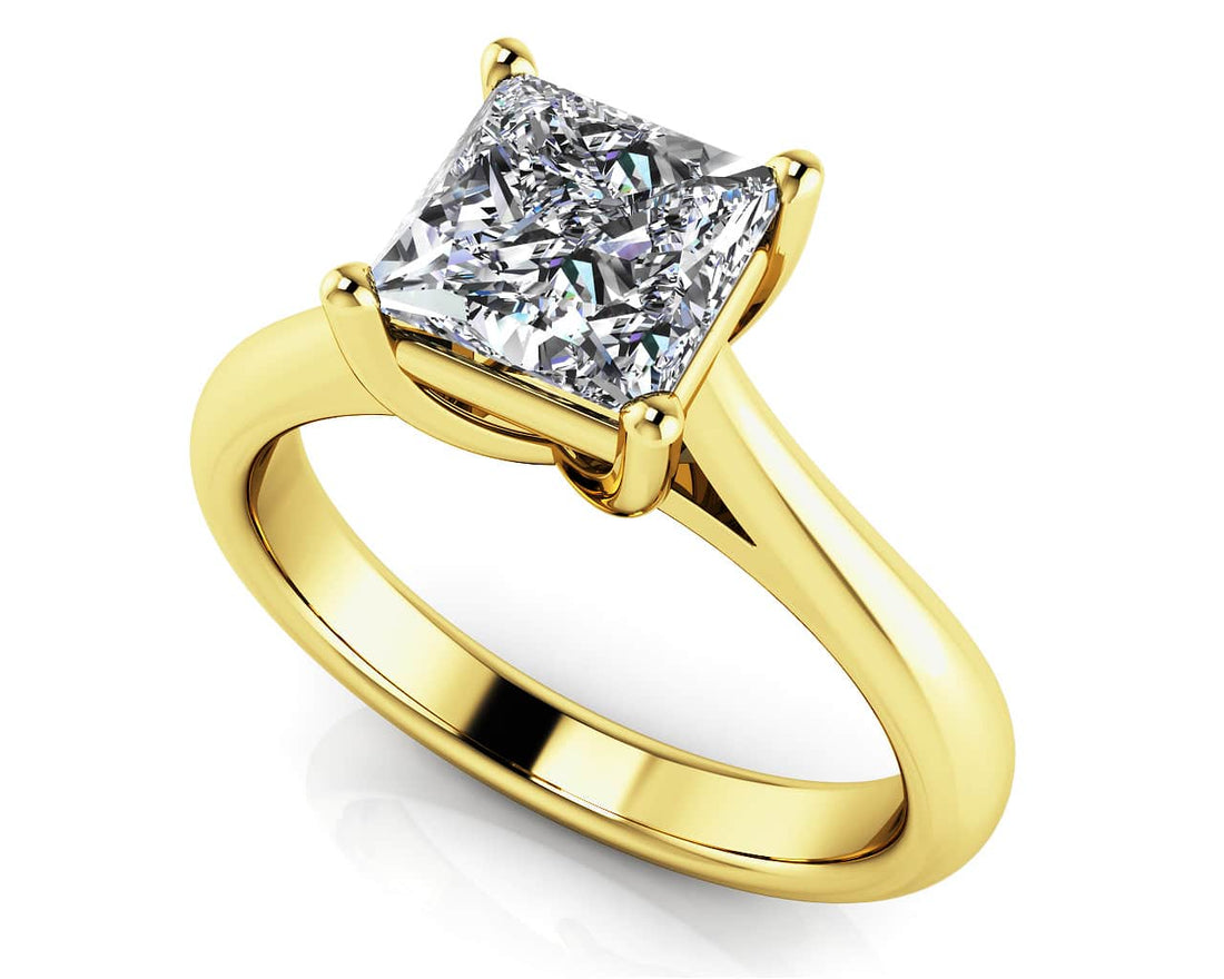 Princess Cut Solitaire Diamond Engagement Ring Lab-Grown Diamond  with 2.00 ct.(finished) 7.0mm