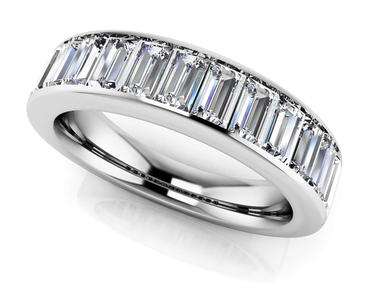 Salient Upright Diamond Baguette Ring Lab-Grown Diamond  with 1.82 ct.(finished) 4x2mm