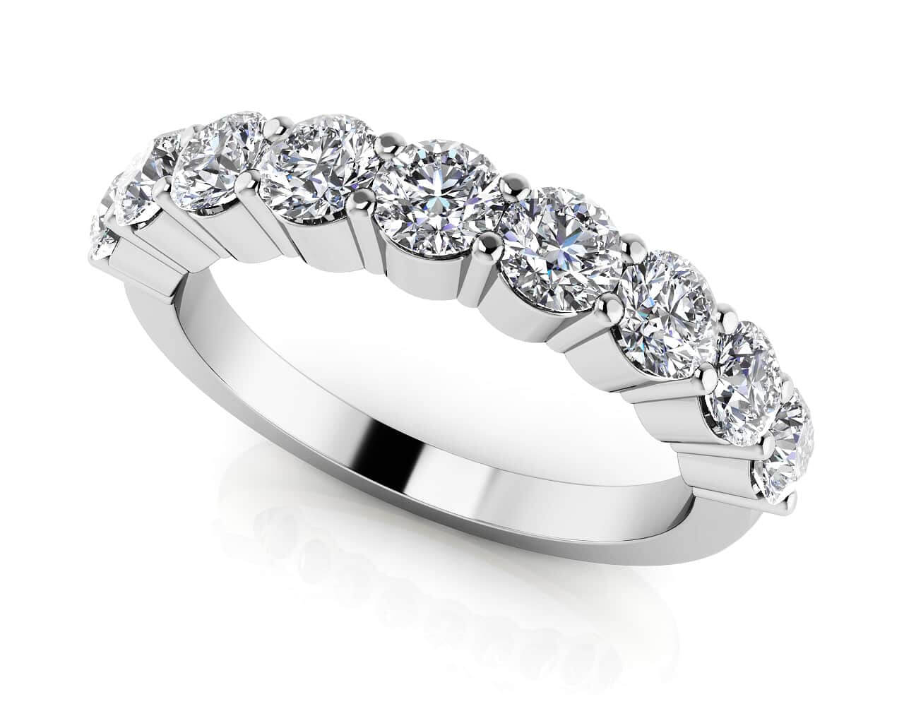 Gleaming Brilliance Diamond Anniversary Ring Lab-Grown Diamond  with 1.75 ct.(finished) 4.0mm