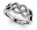 Braided Diamond Anniversary Ring Lab-Grown Diamond  with 0.58 ct.(finished) 1.2mm