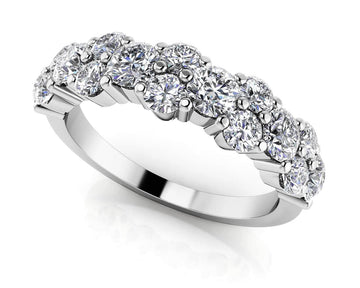 Delightful Diamond Anniversary Ring Lab-Grown Diamond  with 1.32 ct.(finished) 2.5mm, 3.2mm