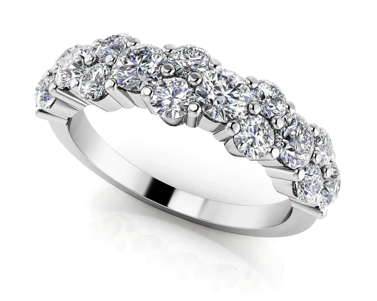 Delightful Diamond Anniversary Ring Diamond  with 1.32 ct.(finished) 2.5mm, 3.2mm