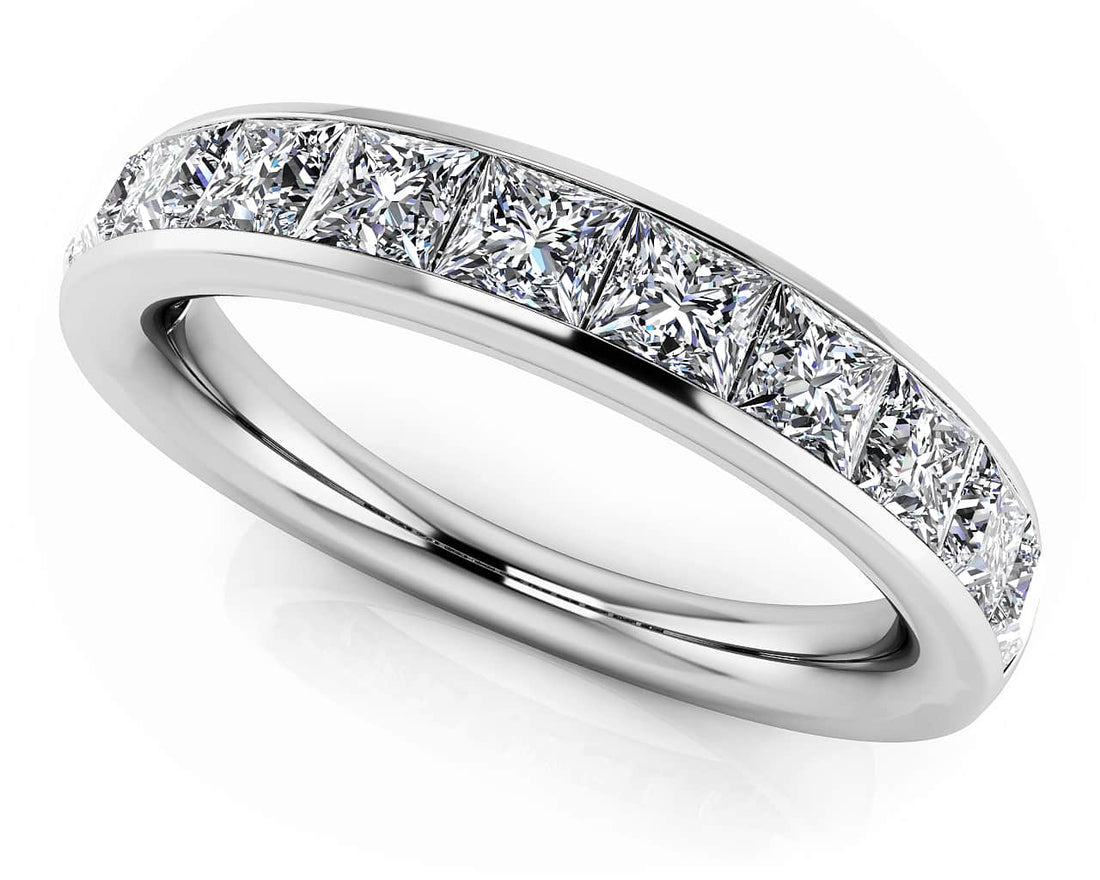 Elegant Princess Cut Anniversary Band Lab-Grown Diamond  with 0.75 ct.(finished) 2mm