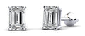 Classic Emerald Cut Diamond Stud Earrings Diamond  with 1.00 ct.(finished) 5x3mm