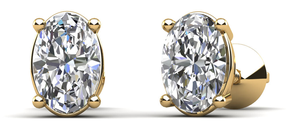 Oval Opulence Diamond Stud Earrings Diamond  with 2.00 ct.(finished) 7x5mm