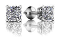 Cushion Cut Diamond Studs Diamond  with 2.50 ct.(finished) 6mm