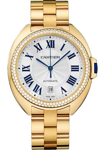 Cartier Cle de Cartier Watch - 40 mm Yellow Gold Diamond Case - Effect Dial - WJCL0010