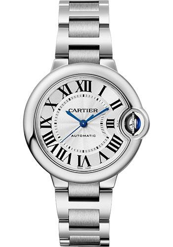 Cartier Ballon Bleu de Cartier Watch - 33 mm Steel Case - Silvered Dial - Interchangeable Bracelet - WSBB0044